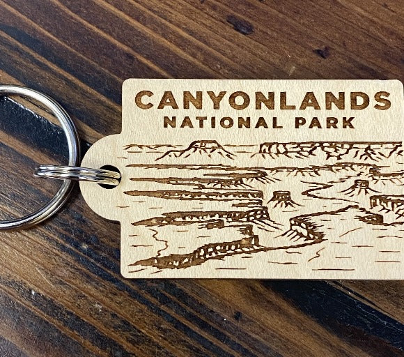 Canyonlands Wood Keychain