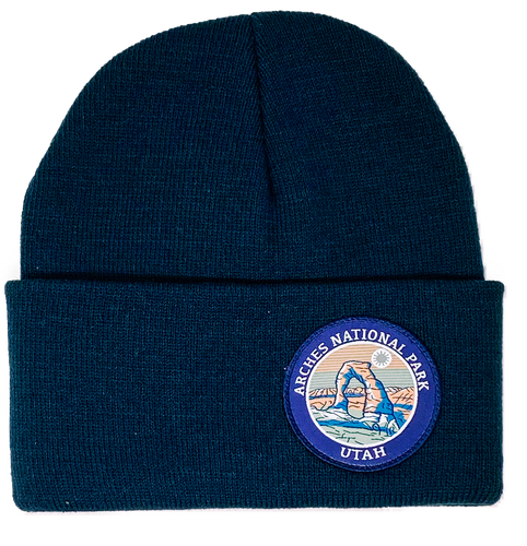 Arches National Park Woven Patch Beanie