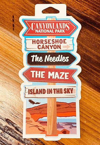 Canyonlands Sign Post Sticker