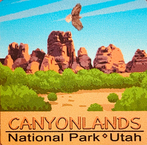 Canyonlands Wooden Lapel Pin