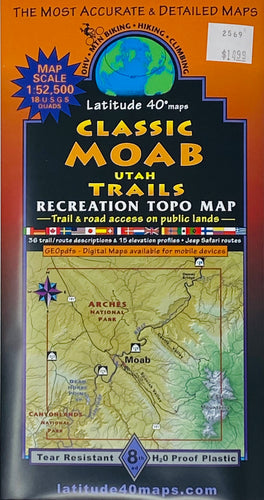 Classic Moab Trails Map
